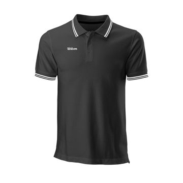 MEN'S TEAM II COTTON TENNIS POLO - BLACK