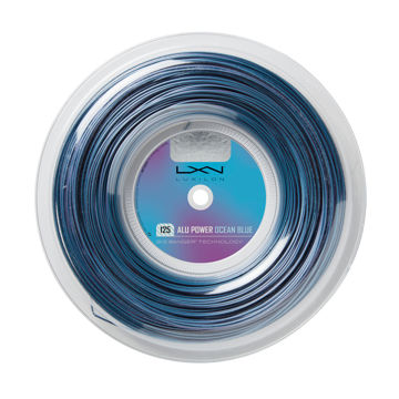 Shop Wilson ALU Power Ocean Blue 125 Tennis String - Reel Shop Wilson ALU Power Ocean Blue 125 Tennis String - Reel